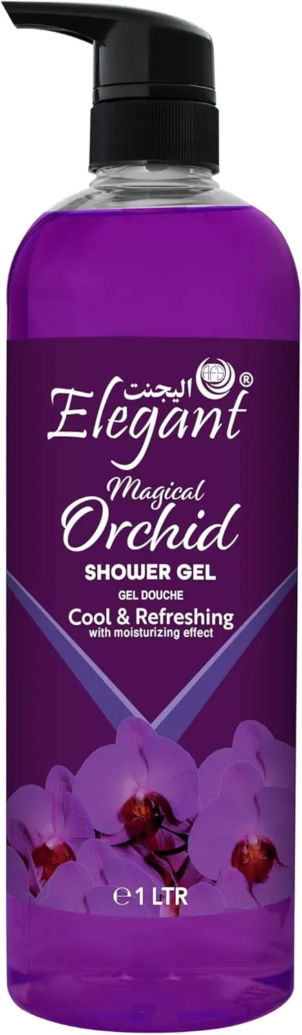 Elegant Shower Gel | Magical Orchid | 1 Liter | 6-PACK (Pack of 6x1 Liter) | Rejuvenating Body Wash by Elegant, Long-Lasting Fragrance | Paraben Free, For All Skin Types & Daily Use - Image 2