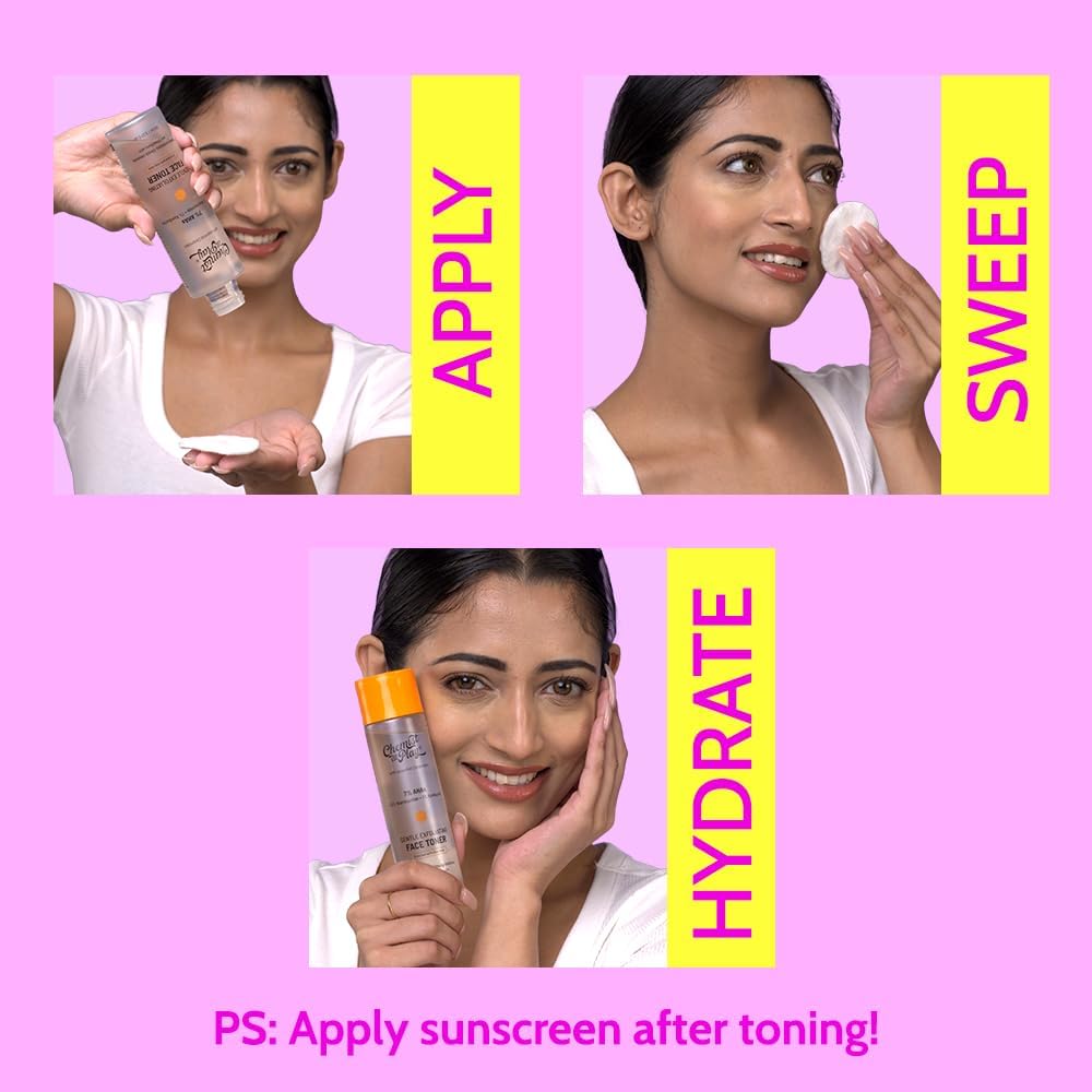 chemist at play glycolic acid face toner for gentle exfoliation & skin hydration | formulated with 7% aha, 3% niacinamide & 1% kombucha | 150ml