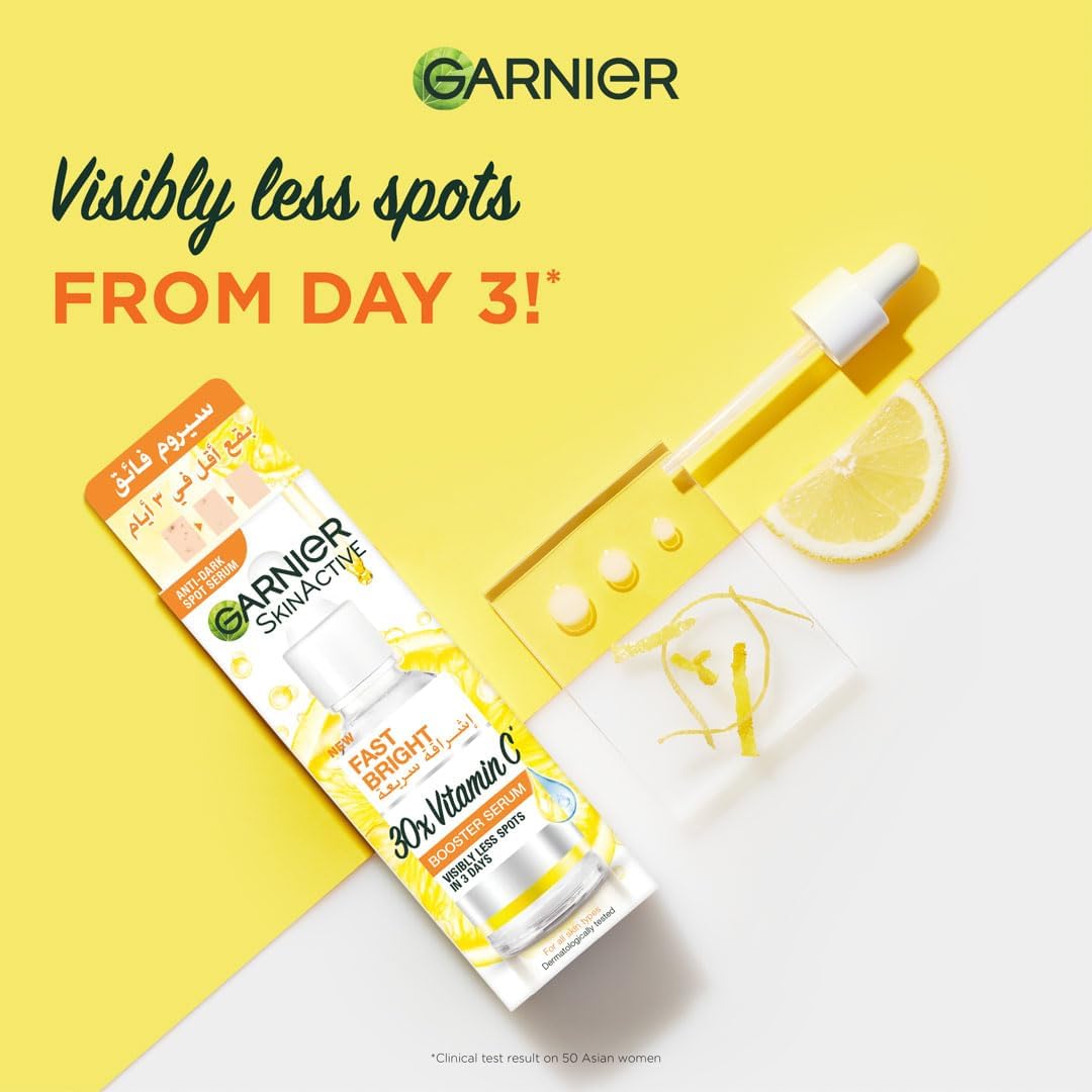 garnier fast bright skinactive vitamin c + niacinamide anti dark spot 30x booster serum 30ml