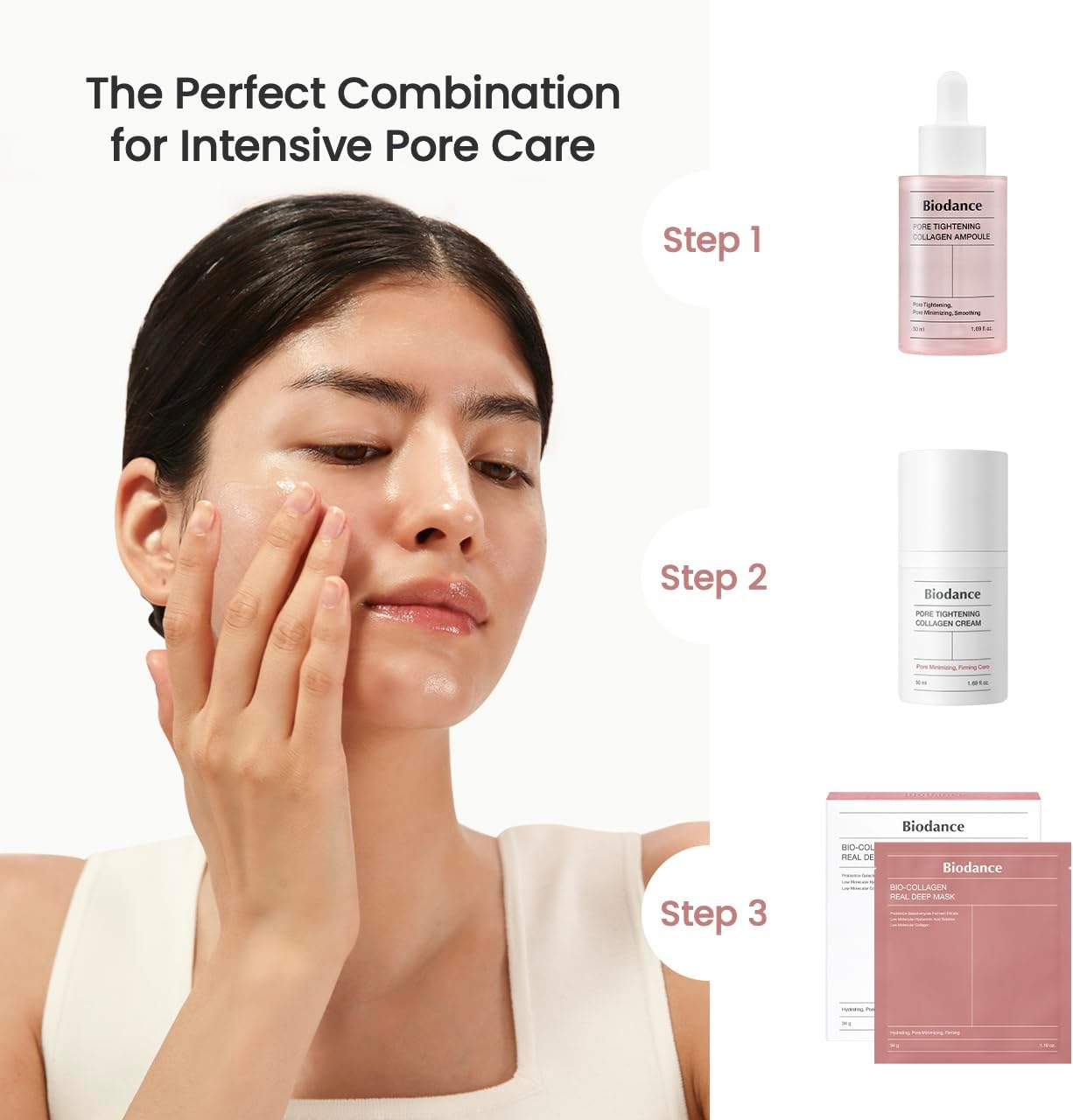 biodance bio collagen real deep mask, hydrating overnight mask, pore minimizing, elasticity improvement, 34g x4ea