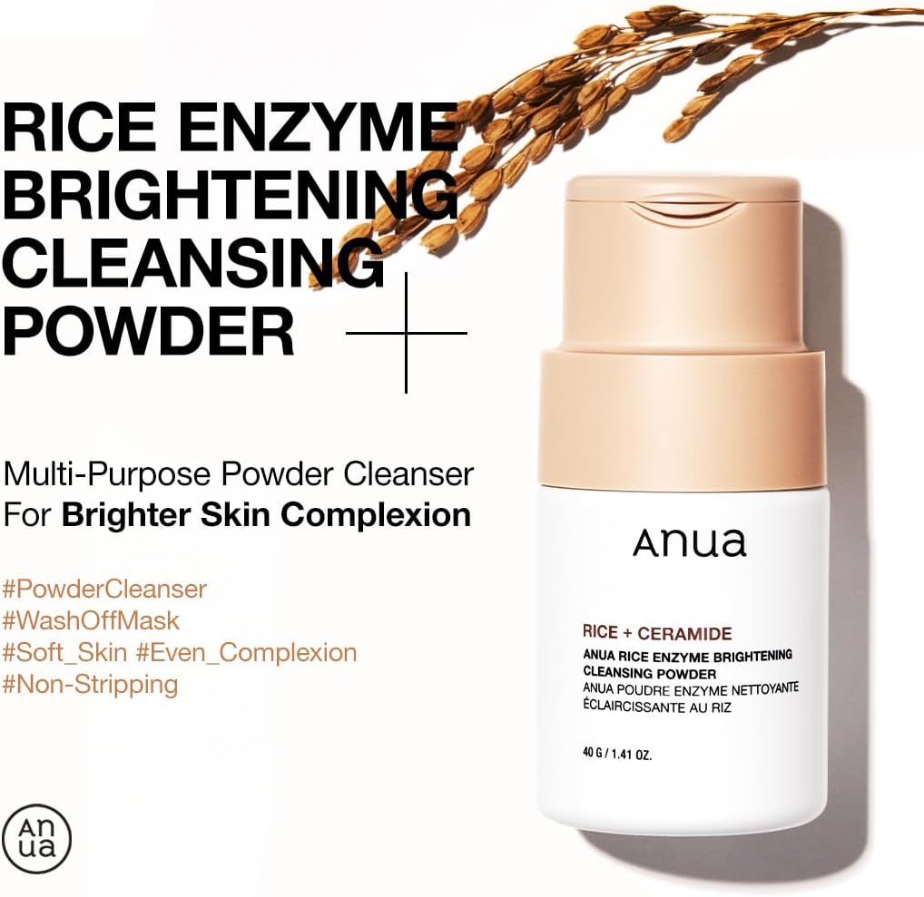 anua rice enzyme brightening cleansing powder