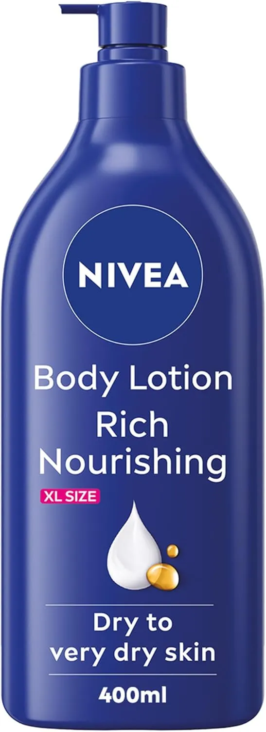 NIVEA Body Lotion Extra Dry Skin, Nourishing Almond Oil & Vitamin E, 400ml - Image 1