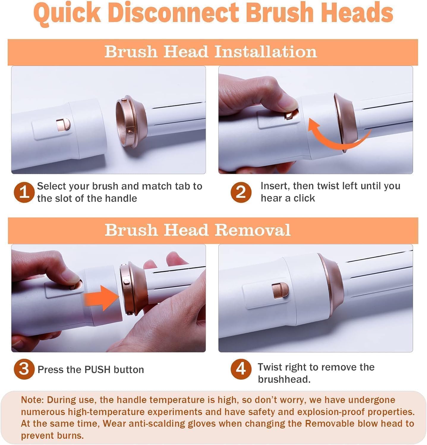 forubar 5 in 1 hair styler, multistyler hair styling tools, air styler blow dryer, wrap curlers air drying styler volumizing (rose red)