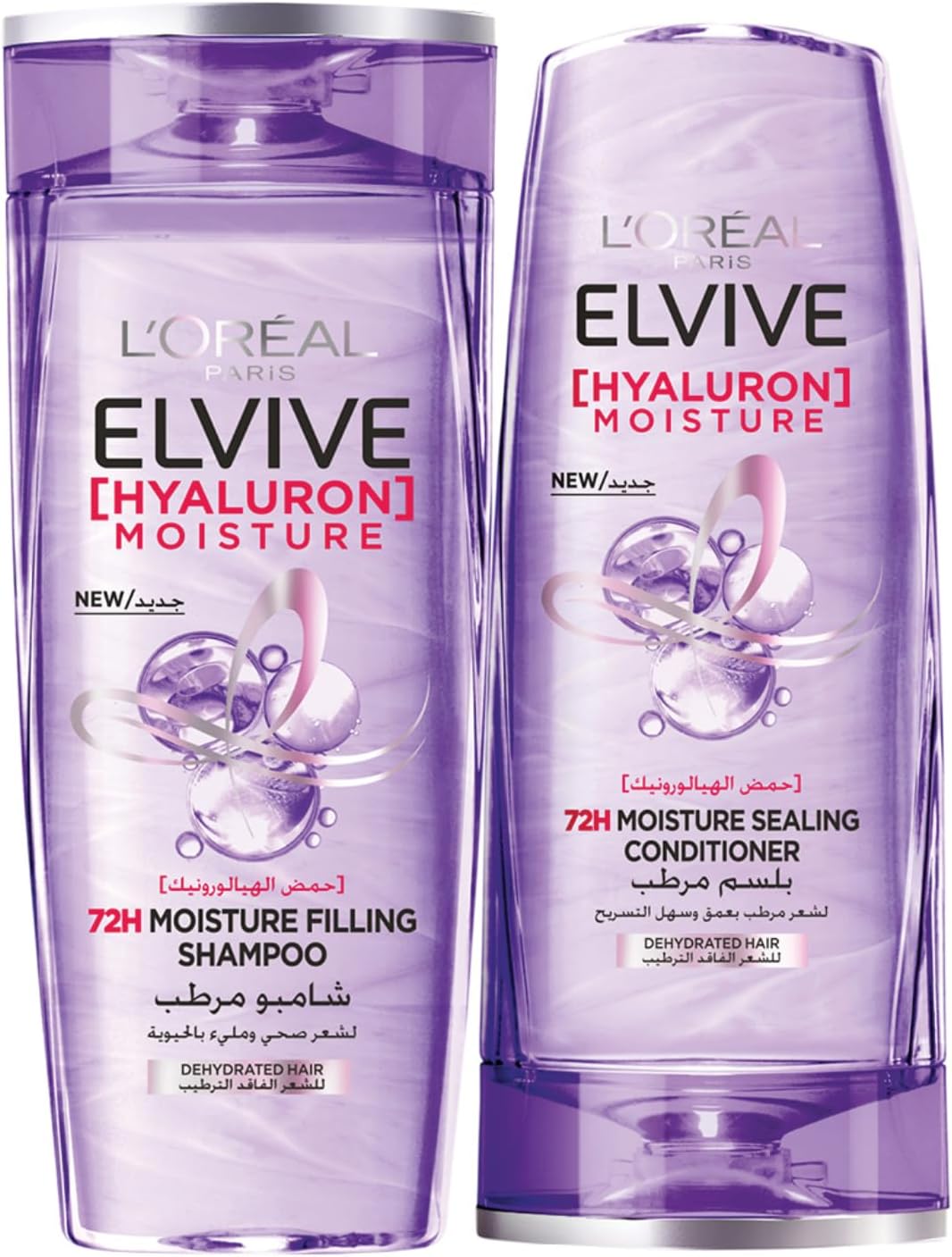 l'oreal paris elvive hyaluron moisture shampoo for 400ml+ conditioner 360ml for frizzy & dehydrated hair