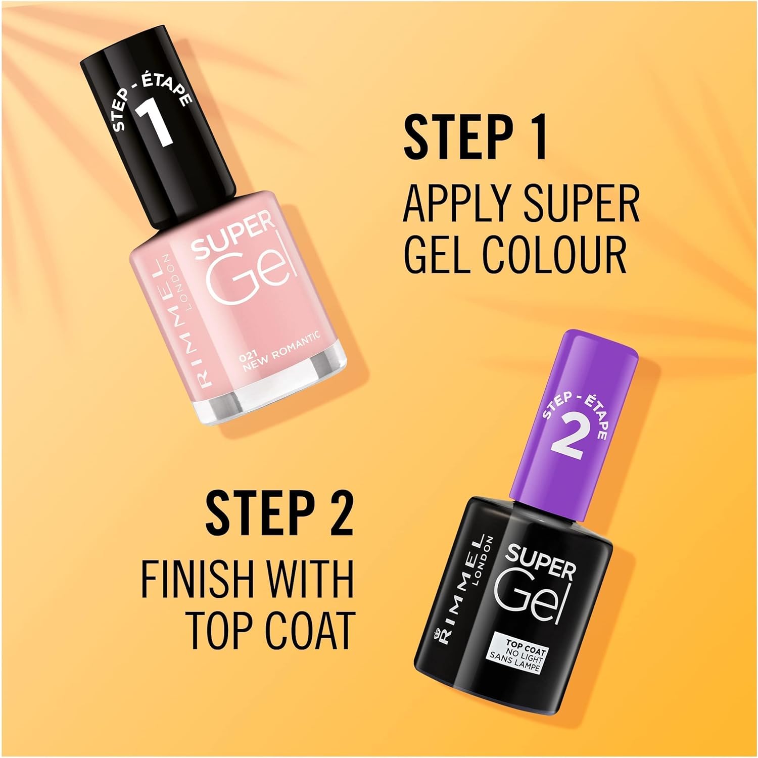 rimmel super gel, 001 madame web top coat, nail polish, gel like manicure, high shine, chip resistant, long lasting, lasts up to 14 days, 12ml (0.42oz)