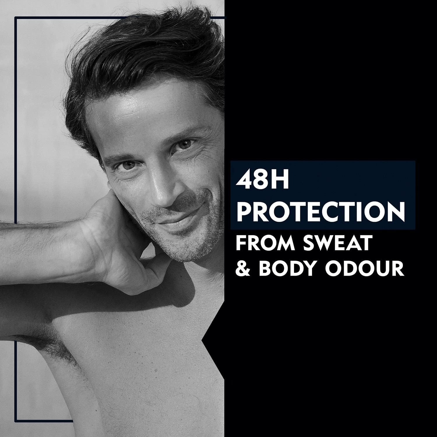 nivea men antiperspirant spray for men, black & white invisible protection original, 2x150ml