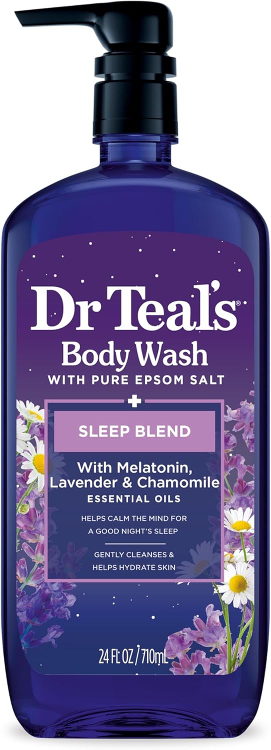 dr teal's body wash with epsom salt sleep blend with melatonin 710ml