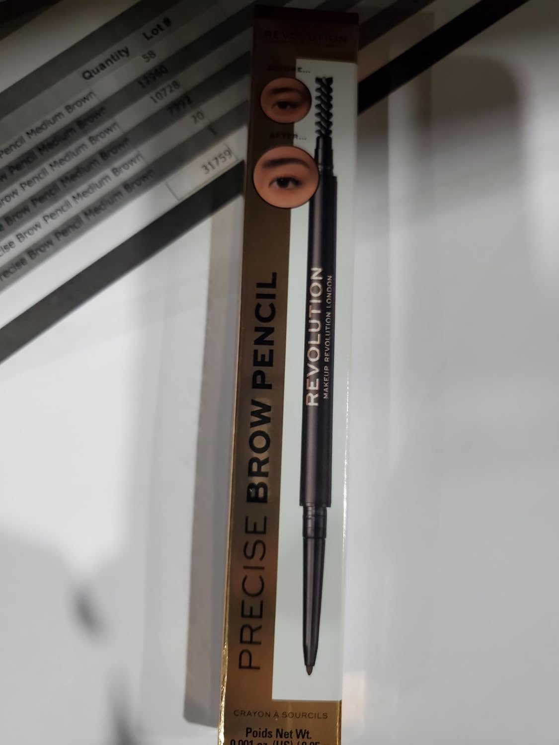 revolution beauty london makeup precise brow pencil, medium brown