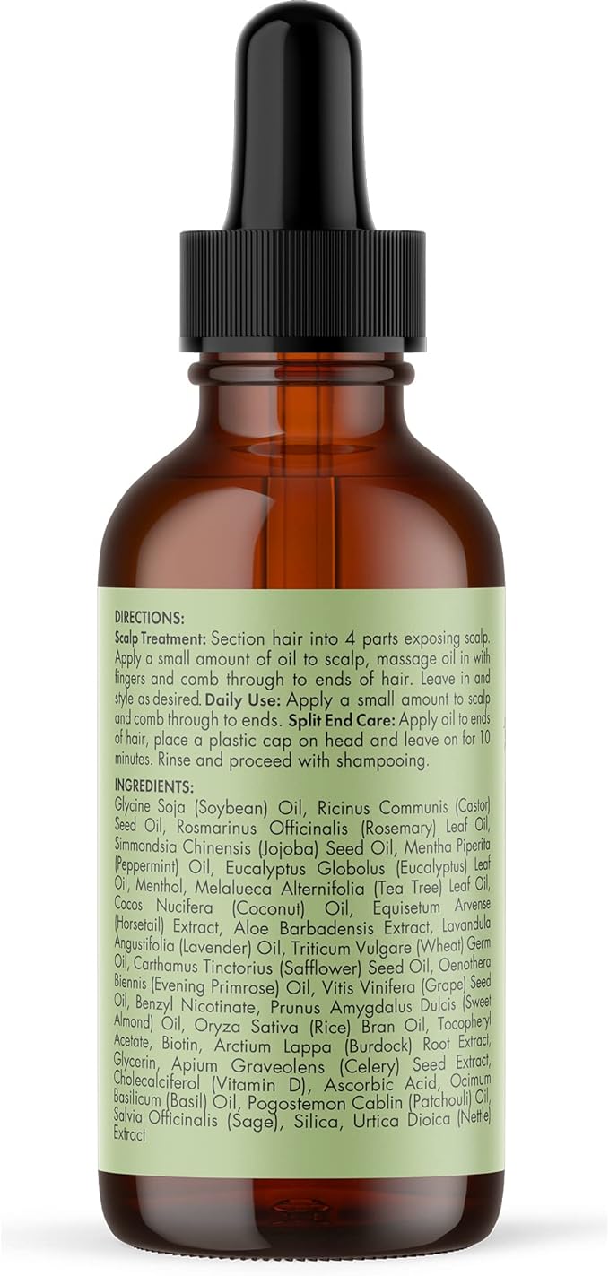 rosemary mint scalp & hair strengthening oil 59ml