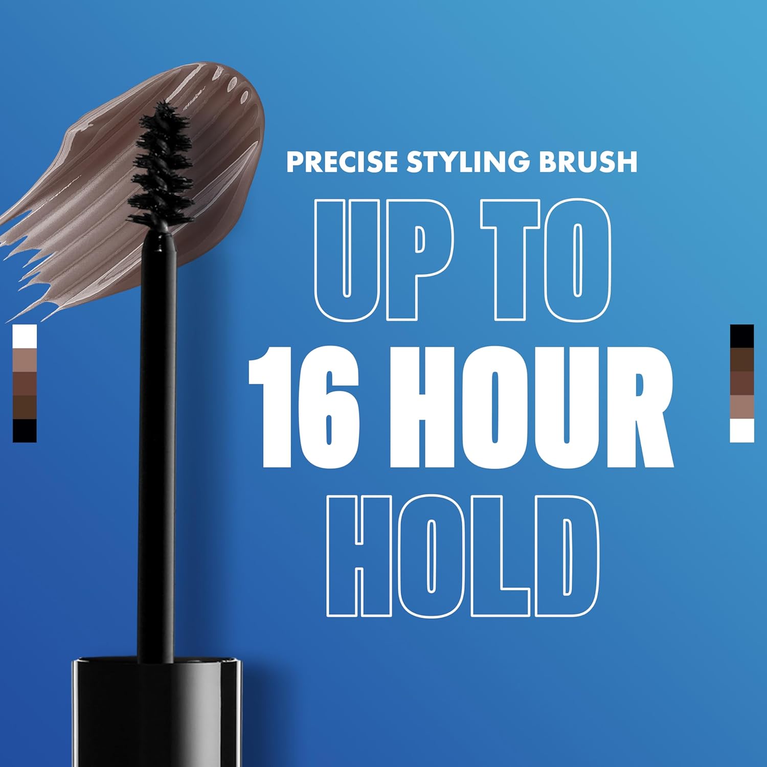 nyx professional makeup the brow glue extreme hold eyebrow setting gel, 16 hour hold, vegan formula, natural finish, brush applicator, shade: clear (01)