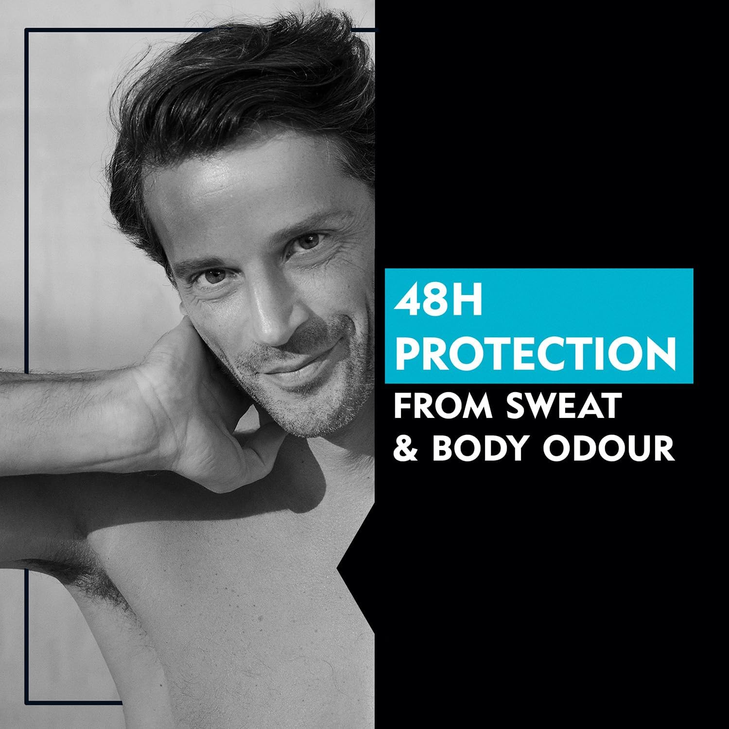 nivea men antiperspirant roll on for men, black & white invisible protection fresh, 2x50ml