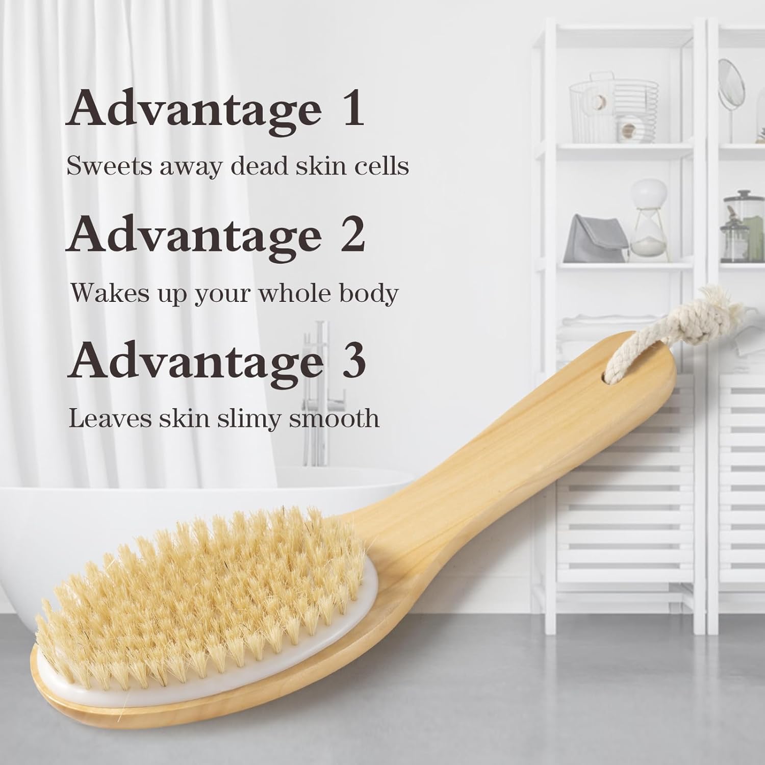 moment dry brushing body brush natural boar bristle body brush dry skin scrub brushes with contoured wooden dry brushes for back legs feet exfoliates dead skin