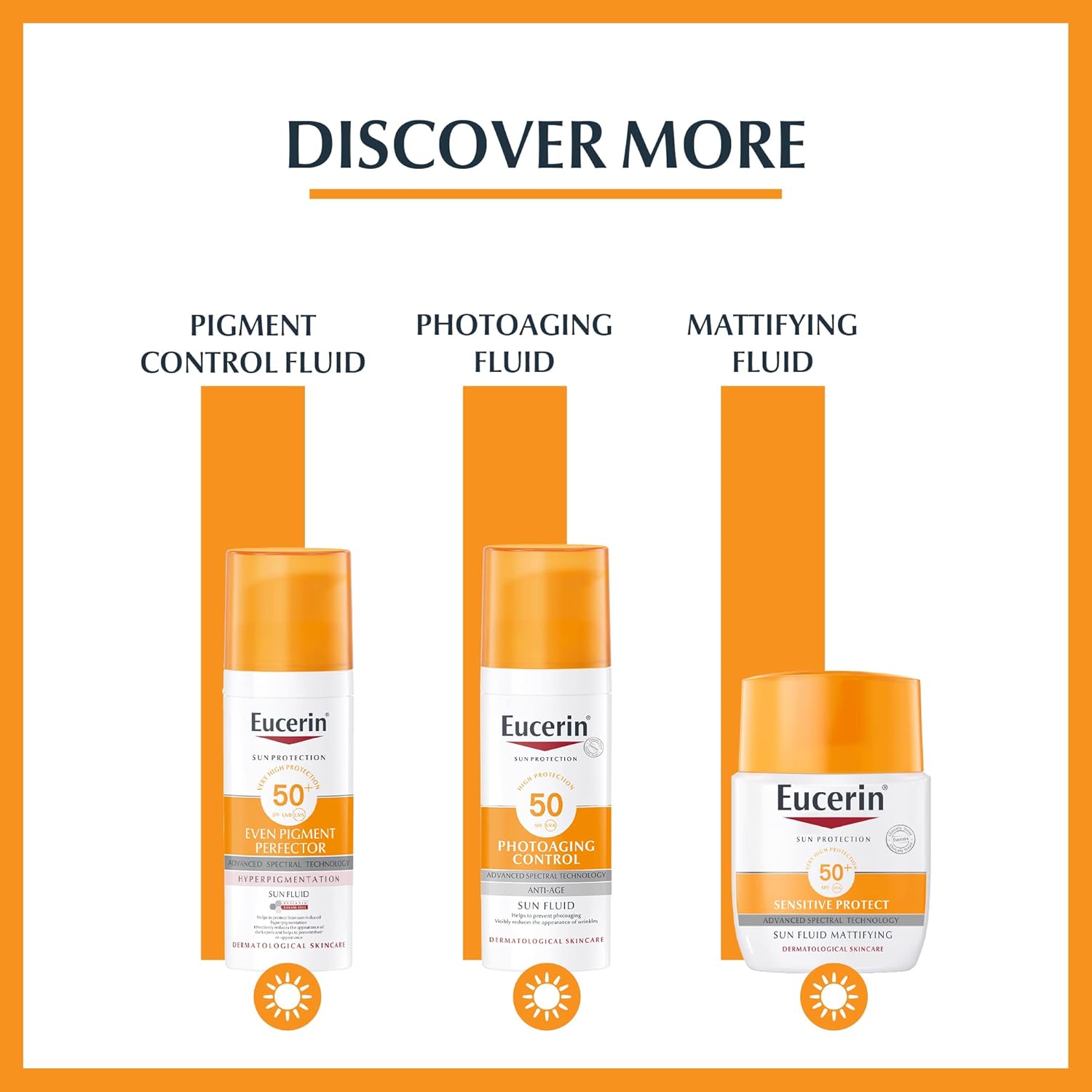 eucerin face sunscreen oil control gel cream dry touch, high uva/uvb, spf 50+, light texture sun protection, suitable under make up, for blemish prone skin, 50ml