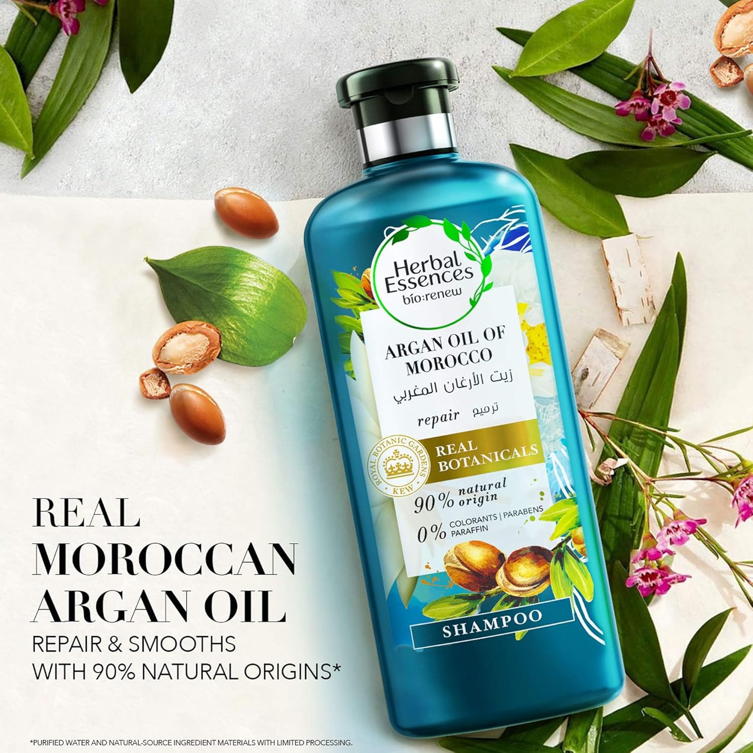 herbal essences bio renew, argan oil of morocco, shampoo 400ml + conditioner 400ml