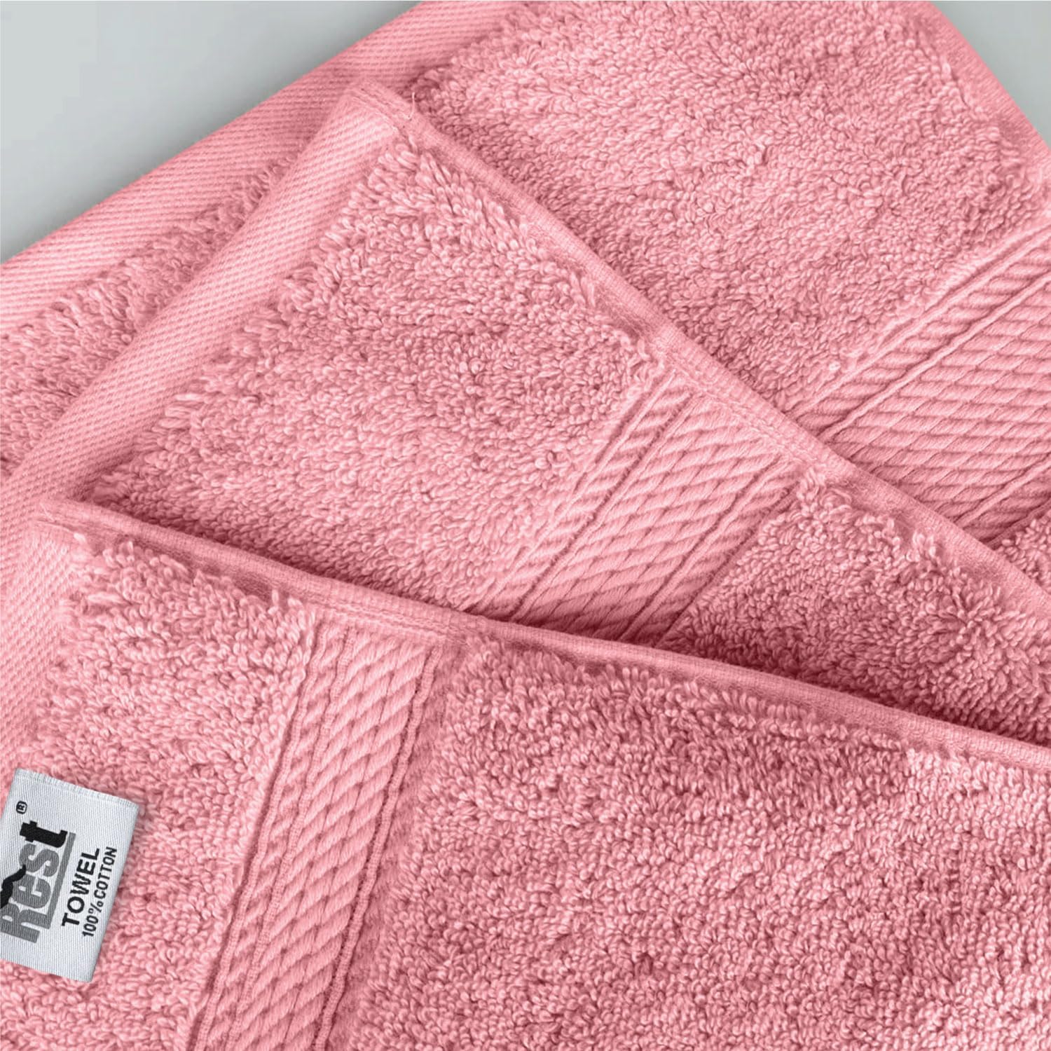 cotton home rest 1pc face towel 100% cotton 30x30cm / 12x12 inches, dusty pink towel soft and high absorbent super soft quality towel