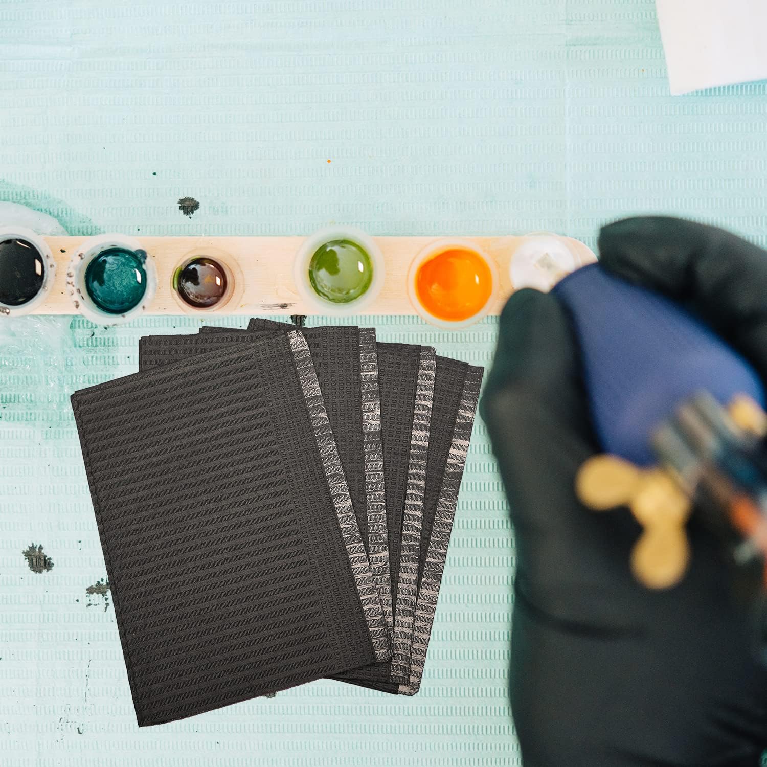 mfuoe 60 pieces tattoo table mats disposable tattoo bibs waterproof tattoo table covers