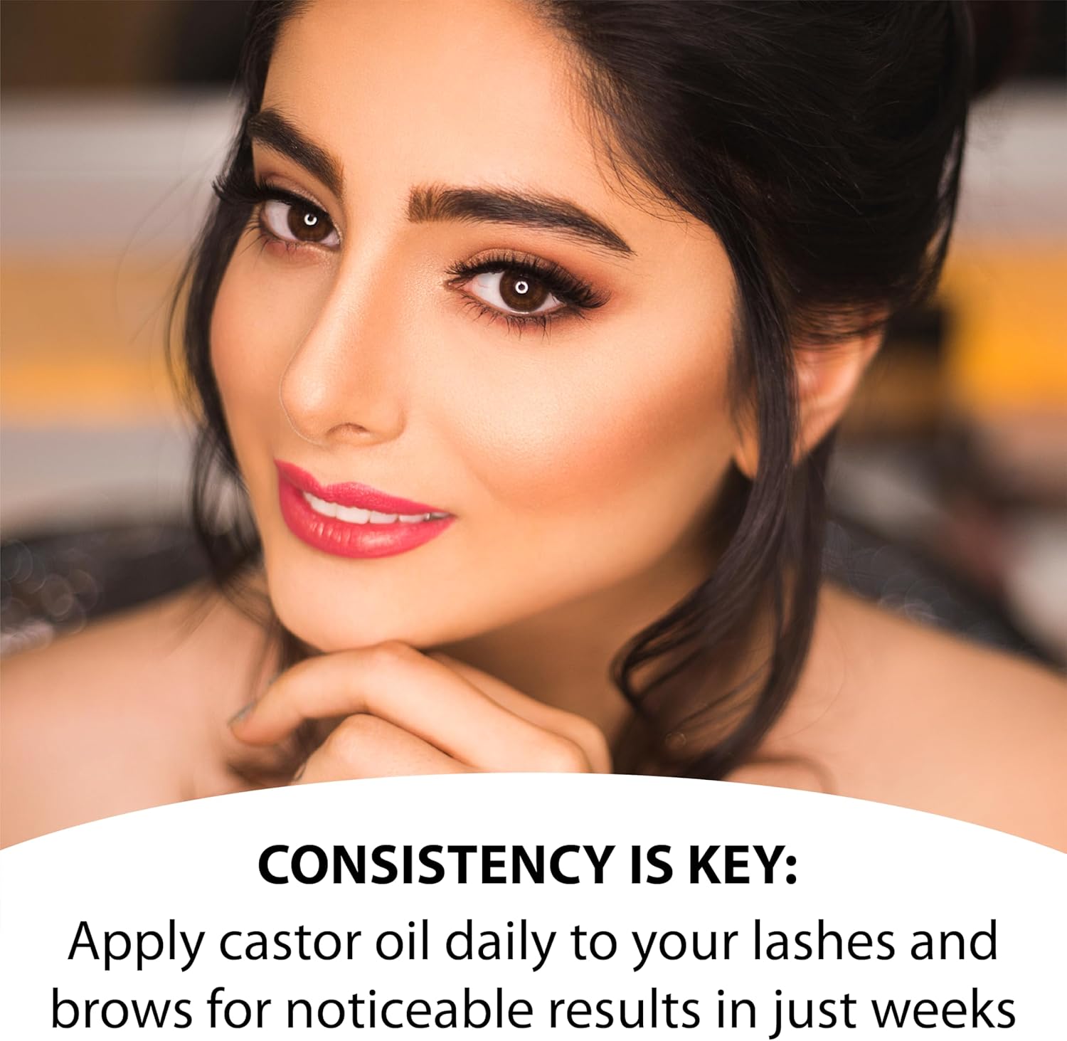 aitnaturals organic castor oil 60ml eyelash & eyebrow growth serum | nourishing hair, skin & nail treatment | promotes hair growth & conditions | cold pressed & hexane free | 100% pure & hexane free