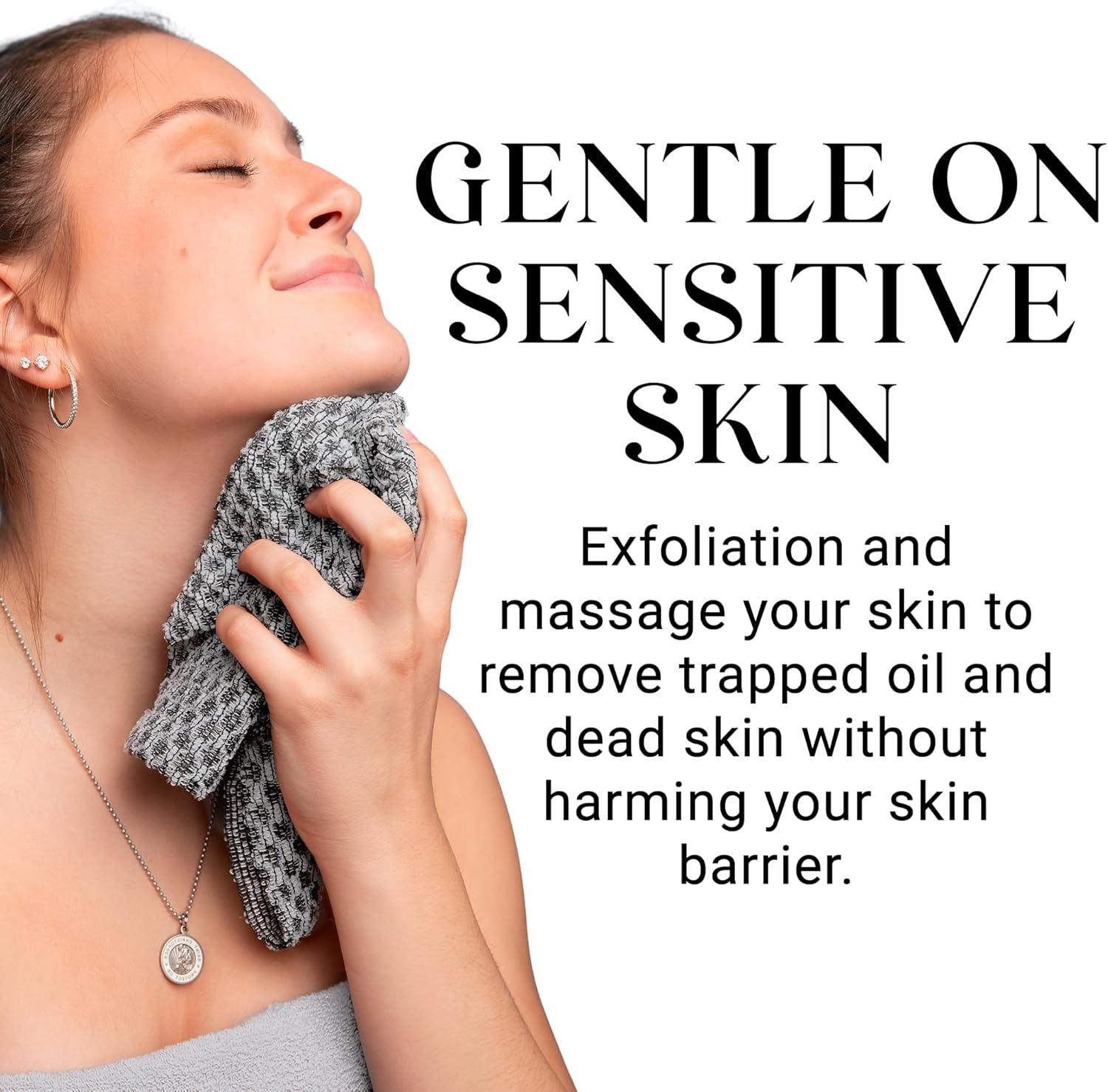 sima brand exfoliating washcloth face & body scrub towel japanese exfoliating towel with hexagon fibers, exfoliating body scrubber with 2 sides for scrubbing & washing 1 extra long towel