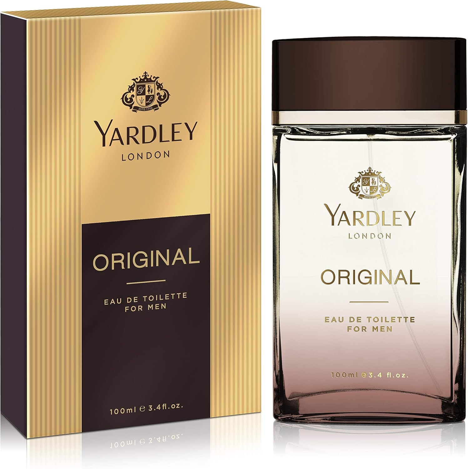 yardley london original perfumed gift set eau de toilette 100ml + body spray 150ml fresh fragrance for masculine elegance for men