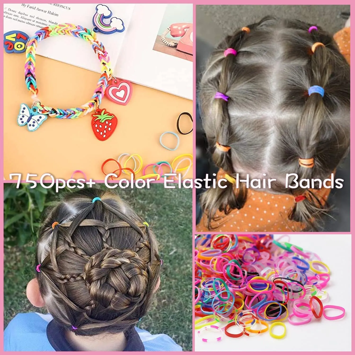 Idrese 1110 Pcs Hair Accessories Gift Box for Girls,Elastic Hair Ties,Big Bows Decorative Spring Hair Clip,Colorful Cute Hairband Sets with Box for Girls,and Women