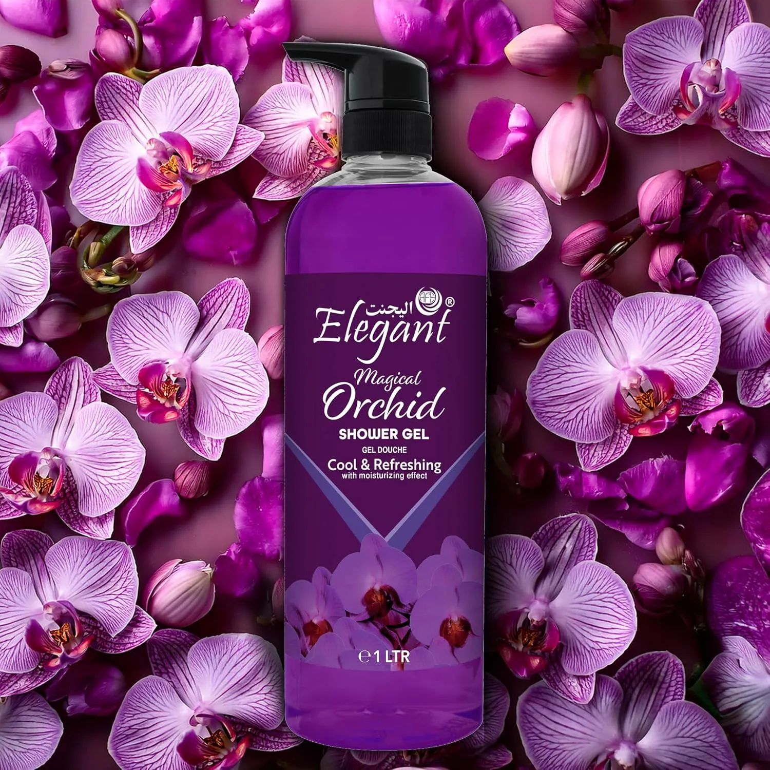 Elegant Shower Gel | Magical Orchid | 1 Liter | 6-PACK (Pack of 6x1 Liter) | Rejuvenating Body Wash by Elegant, Long-Lasting Fragrance | Paraben Free, For All Skin Types & Daily Use - Image 3