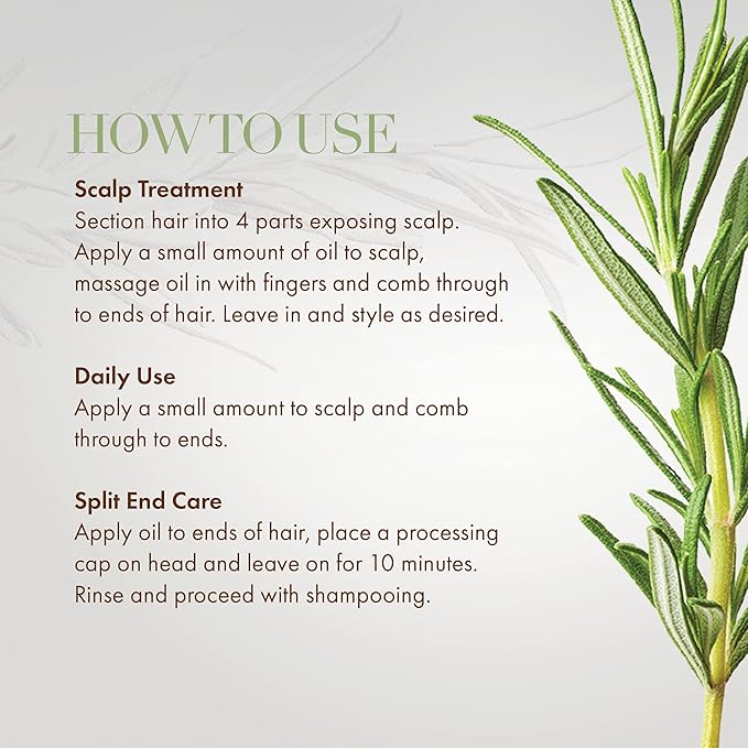 rosemary mint scalp & hair strengthening oil 59ml