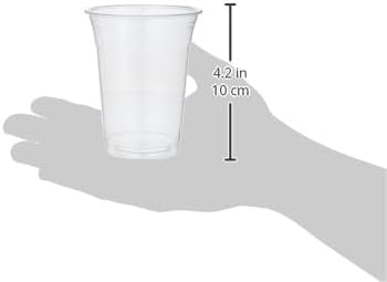 fun promopack disposable clear plastic cup 8oz, pack of 50 ideal for iced coffee, smoothies, bubble tea, milkshakes, frozen cocktails, water, sodas, juices, snacks, dessert and more.