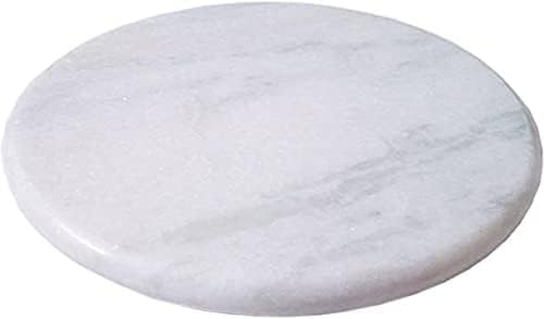 ultimate mart white marble roti roller/chakla belan/rolling pin, 8.5'' inches rolling board and 13 inches rolling pin for pizza base maker, chapati maker, kitchen utesiles