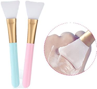 opiqcey 2 pcs silicone face mask brush, mask beauty tool soft silicone facial mud mask applicator brush hairless body lotion and body butter applicator tools