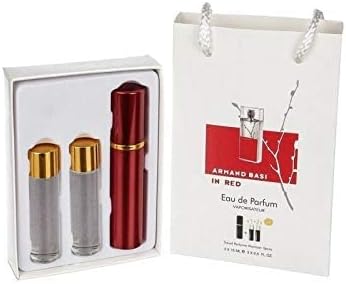 armand basi in red edt 15ml + 2x15 ml refill women's set, 45 ml