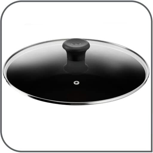 tefal kadai pan | g6 delicia 28 cm kadai pot with glass lid | non stick | black | aluminium |2 years warranty | b4689885