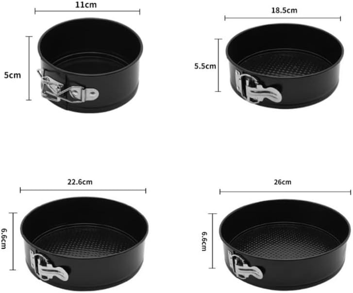 bewave springform cake pan set nonstick leakproof 4 pcs 10/18/23/25cm baking pan bakeware shaped cakes cheesecake pan