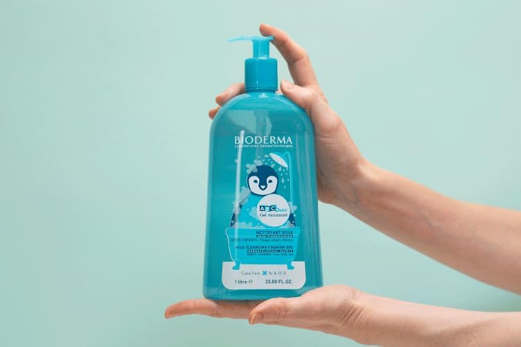 bioderma abcderm foaming gel baby wash gentle cleanser for the delicate skin of babies and children