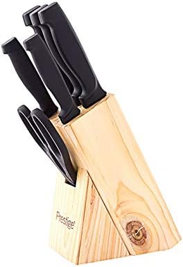 prestige kitchen knife block black & yellow set of 7 pieces pr50919
