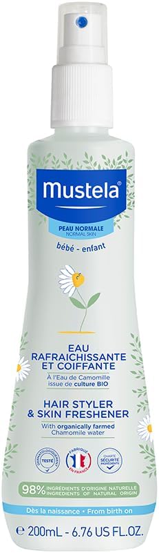 mustela baby hair styler & skin freshener with natural avocado & chamomile water vegan & hypoallergenic 200ml