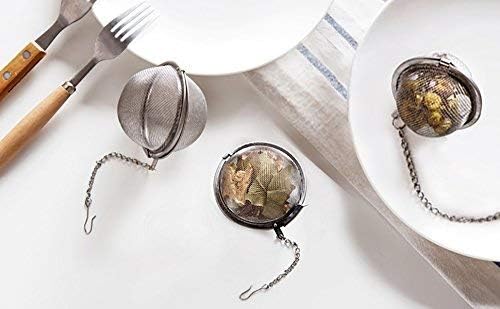 fu store 2pcs stainless steel mesh tea ball 2.1 inch tea infuser strainers tea strainer filters tea interval diffuser for tea