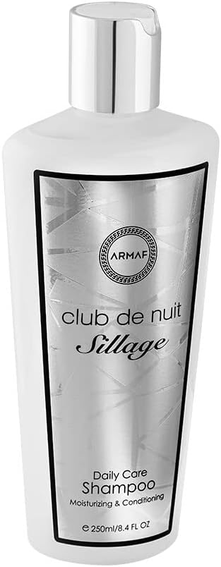 armaf club de nuit sillage man 4 pieces gift set for men, eau de parfum 105ml, perfumed body spray 50ml, hair shampoo 250ml, body shower gel 100ml, giftset, for him, silver, perfumes for men