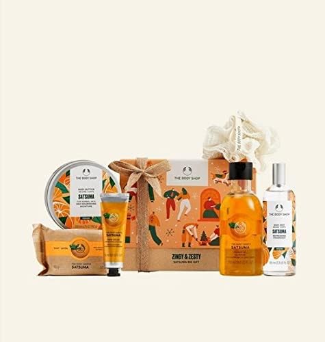 the body shop zingy & zesty satsuma big gift, vegan, 98h moisture & rejuvenating skincare for all skin types