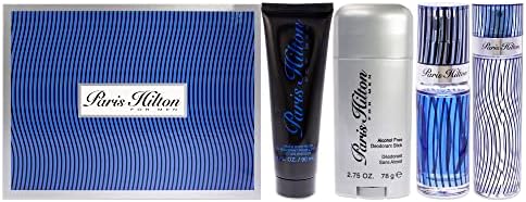 paris hilton (m) set edt 100ml + 10ml spray + 90ml hair & body wash gel + deostick 78g