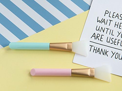 opiqcey 2 pcs silicone face mask brush, mask beauty tool soft silicone facial mud mask applicator brush hairless body lotion and body butter applicator tools