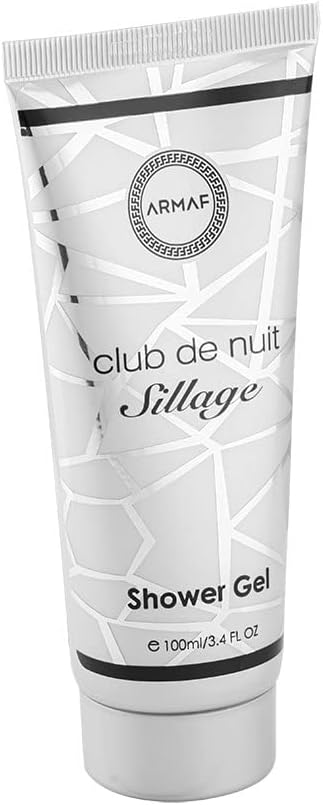armaf club de nuit sillage man 4 pieces gift set for men, eau de parfum 105ml, perfumed body spray 50ml, hair shampoo 250ml, body shower gel 100ml, giftset, for him, silver, perfumes for men