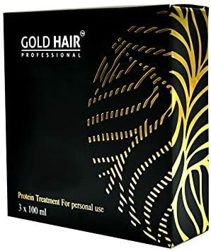 gold hair royal taninoplasty protein kit (100ml* 3) straightening, repair damaged hair strands| supply hydration for salon professional use with unique royal jelly| for men & women