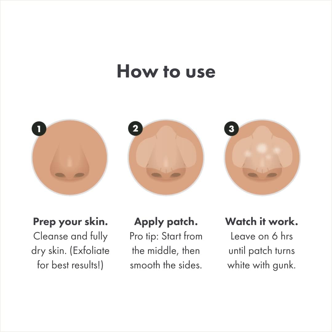 mighty patch xl hydrocolloid patches for nose pores, pimples, zits and oil dermatologist approved overnight pore strips to absorb acne nose gunk (10 count)