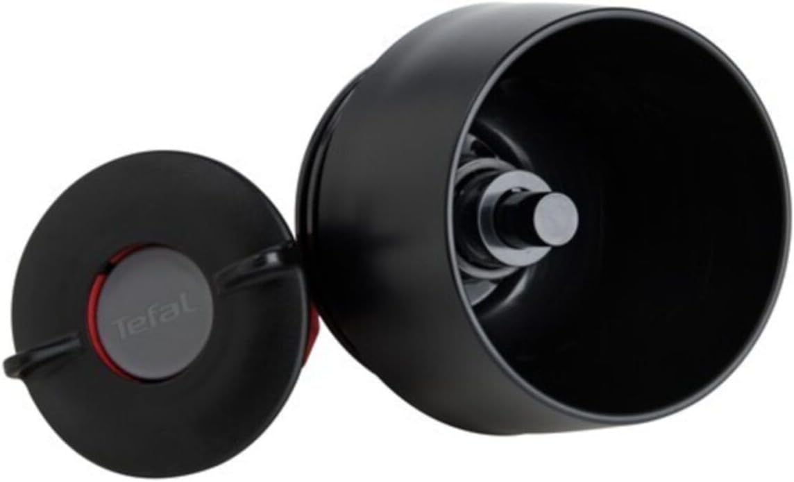 tefal stainless steel/plastic travel mug, black, 0.36 liters, k3081114