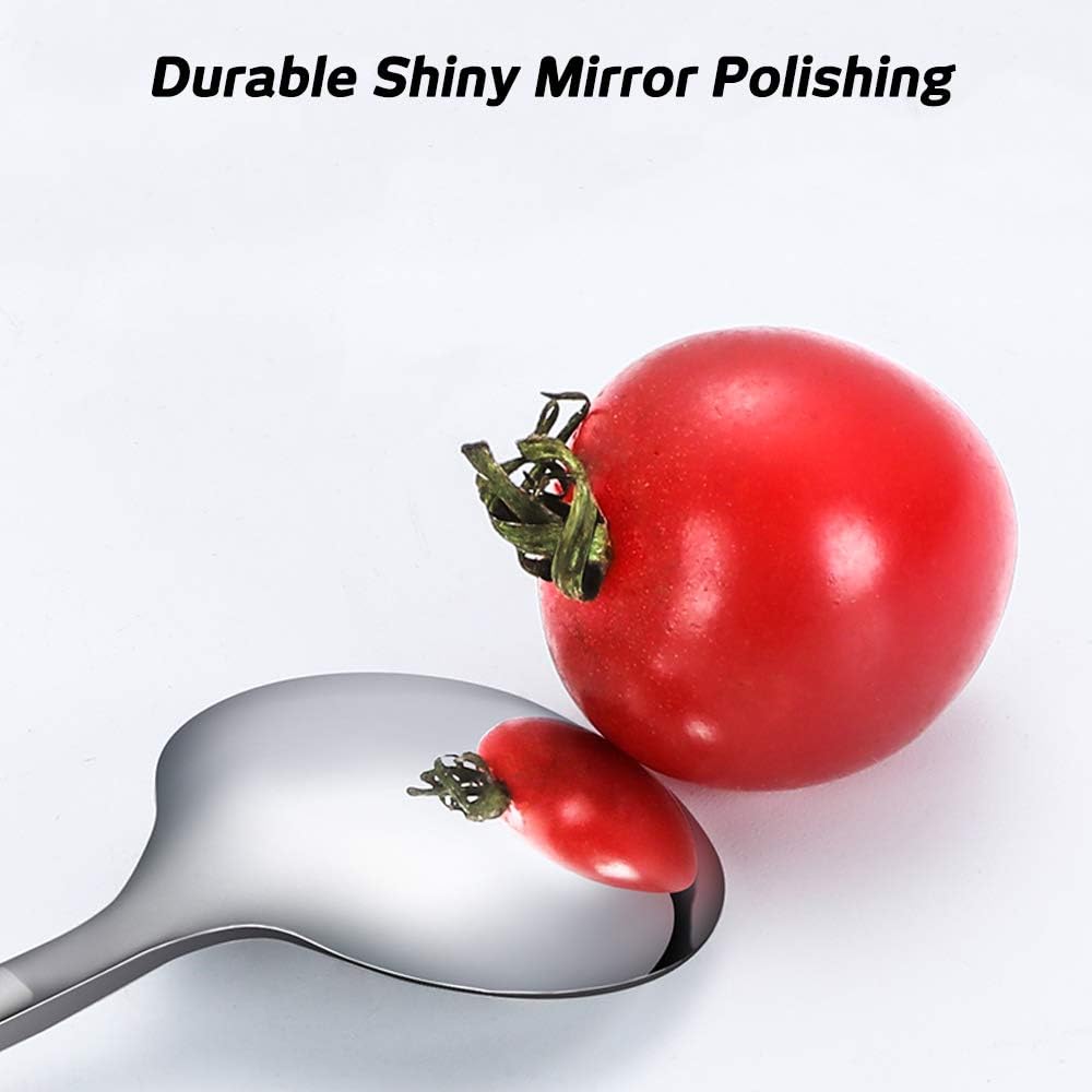 findtop pack of 8, stainless steel espresso spoons, findtop mini teaspoons set for coffee british tea dessert cake ice cream cappuccino, 5.3 inch