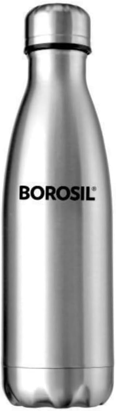 borosil vacuum insulated copper coated inner bolt water bottle, sports bottle, yoga bottle, outdoor, portableleak proof, reusable water bottle stainless steel, 1000 ml, isfgbo1000s