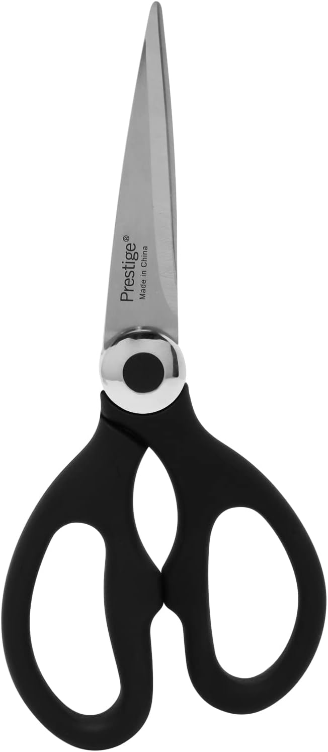 prestige kitchen scissors, silver & black pr54643