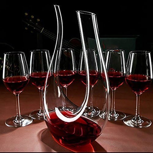 wine decanter 1.2l u shape classic wine aerator, red wine carafe, wine gifts, wine accessories
