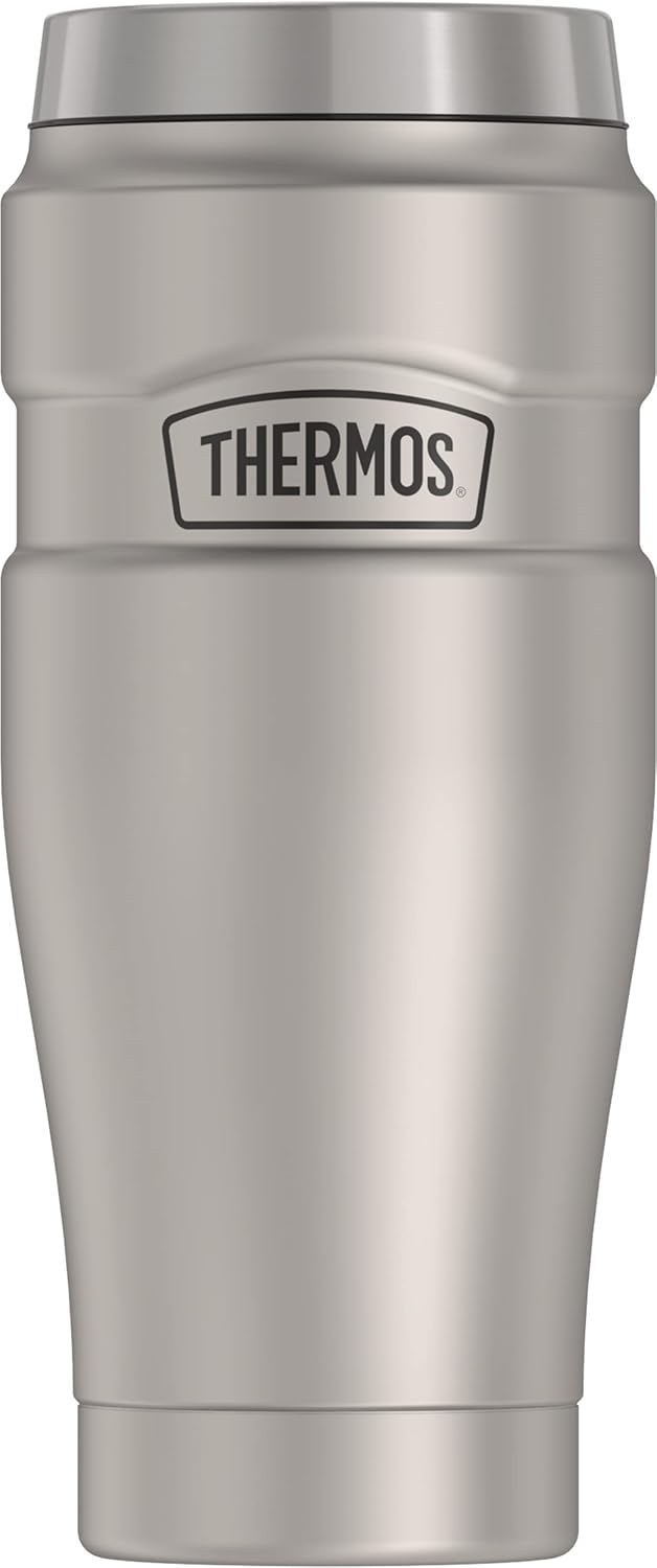 thermos stainless steel vacuum insulated steel tumbler 470 ml, sk1005ms, travel tumbler, insulated cup, tumbler with handle