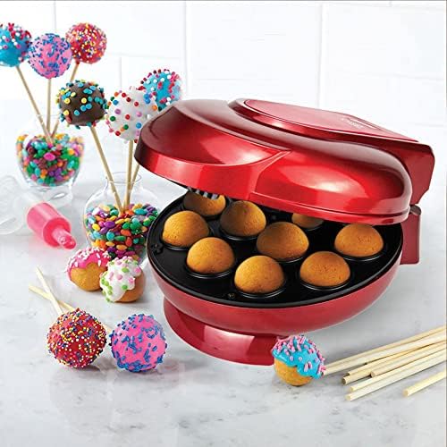 sonashi cake pop maker scpm 872 – 12pcs small cake pop machine with non stick baking plate, power & ready light indicator, cool touch housing | kitchen & dining